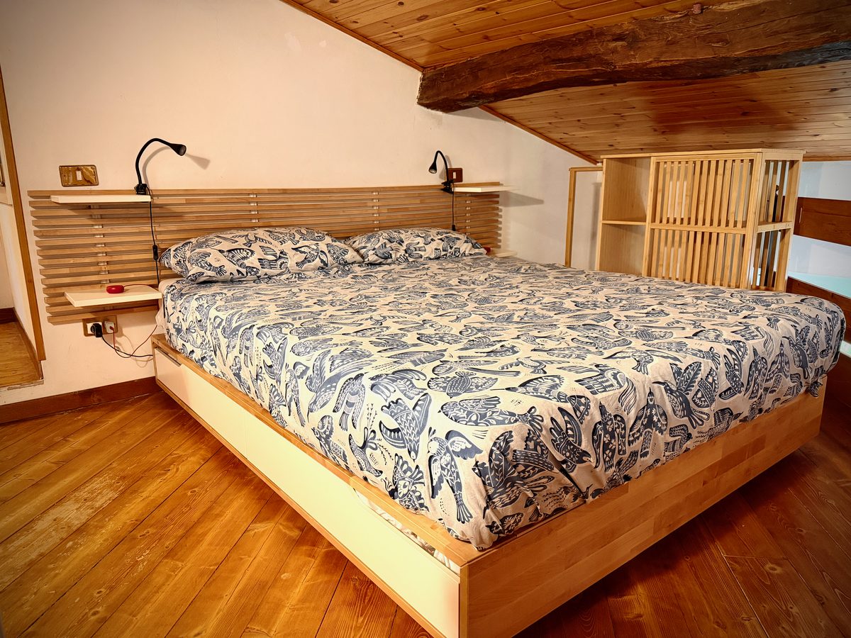Schlafzimmer il Loft auf der Galerieebene unter dem Dachstuhl