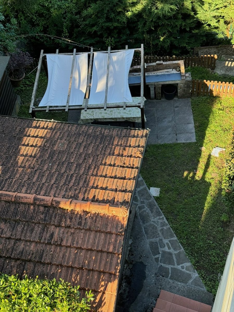 Blick vom il Nido in den gemeinsamen Garten